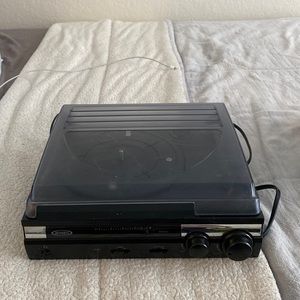 Jensen JTA-230 3 Speed USB Turntable Vinyl Record Player With Built-In Speakers